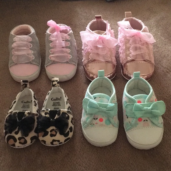 Other - 💜💜💜FOUR PAIRS OF ADORABLE BABY GIRL SHOES💜💜💜